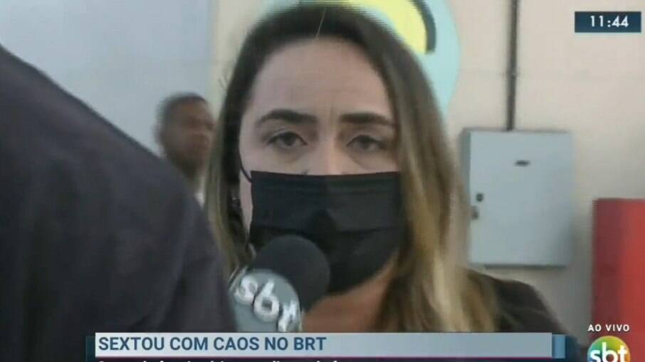 Branca Andrade foi coagida ao vivo durante reportagem para o SBT Rio