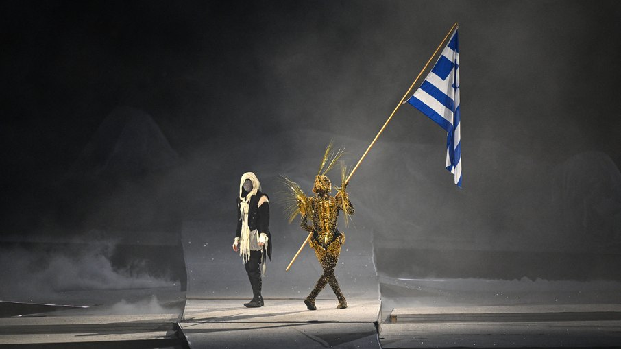 Apresentação no Stade de France fez referência à Grécia