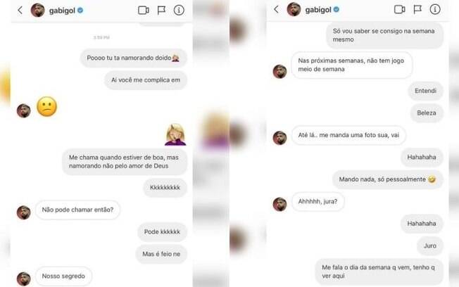 Conversa vazada de Gabigol com a modelo Mariana Braguês