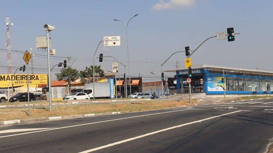 Radares intalados próximos ao BRT em Campinas