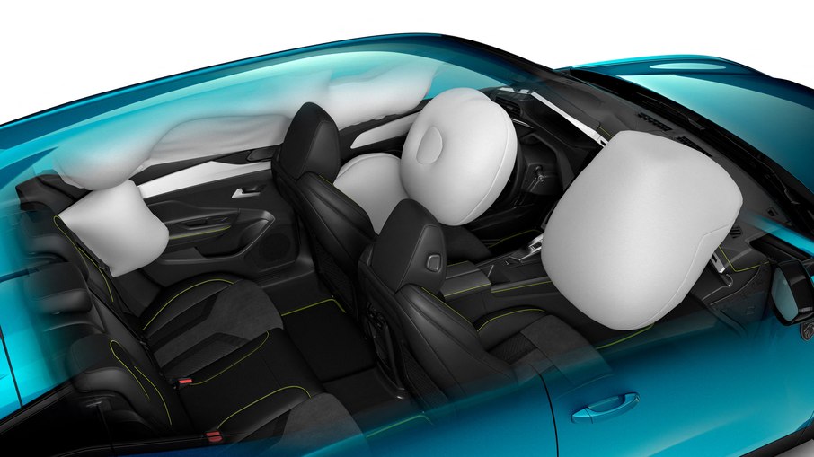 Parte de segurança também foi bem estudada na nova geração do Peugeot 408, com airbags por todos os lados