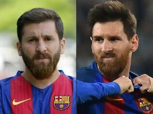 Reza Parastesh e o verdadeiro Messi: semelhança impressionante