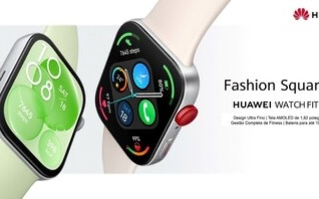 HUAWEI WATCH FIT 3: smartwatch é lançado no Brasil com novo design e funções de bem-estar aprimoradas