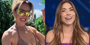 Thalia posa de biquíni e recebe convite  de Patrícia Abravanel