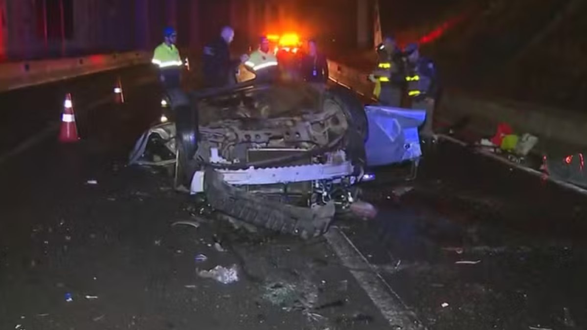 Motorista perdeu o controle e veículo caiu de viaduto