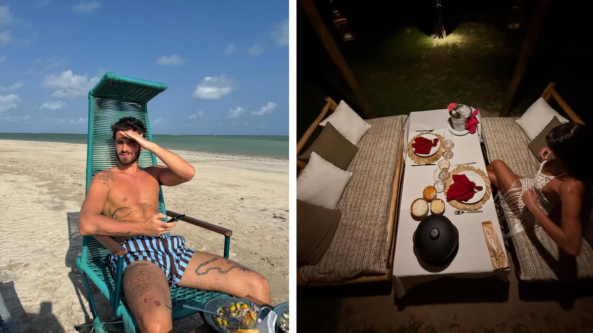 João Guilherme compartilha momentos das férias com Bruna Marquezine em Alagoas