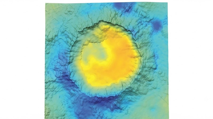 Mapa de anomalia de velocidade sísmica