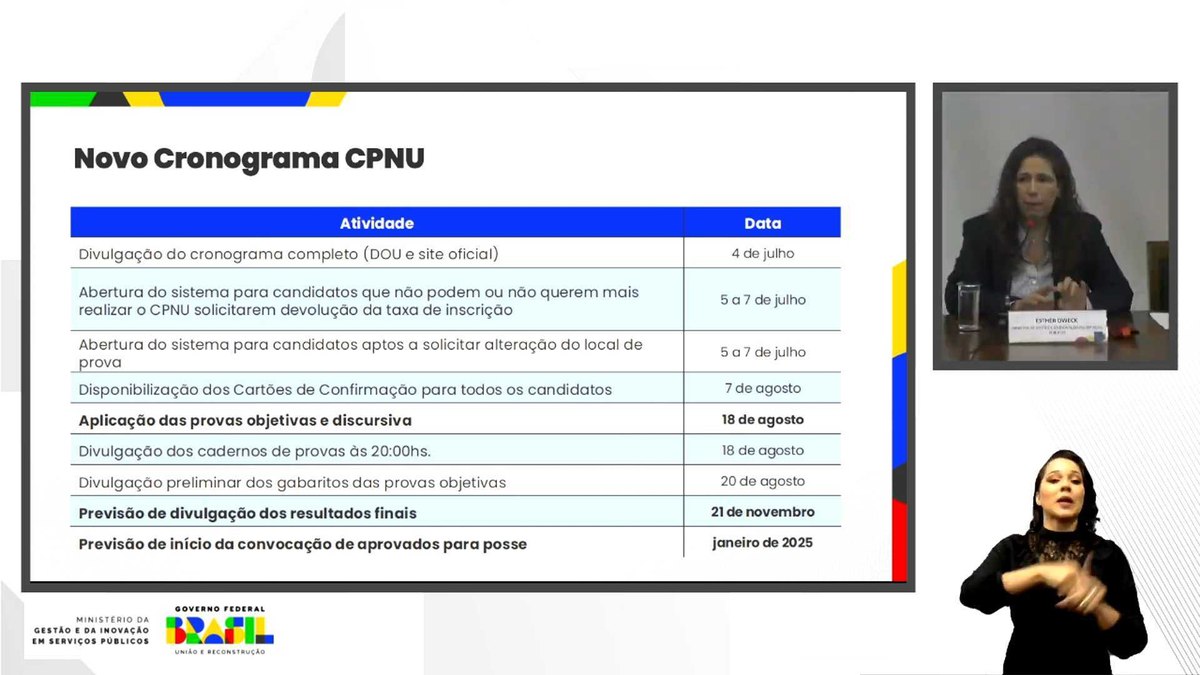 Cronograma do 'Enem dos concursos'