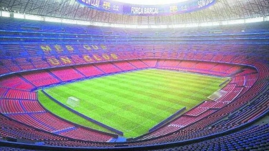 Camp Nou está sendo remodelado para o uso do Barcelona