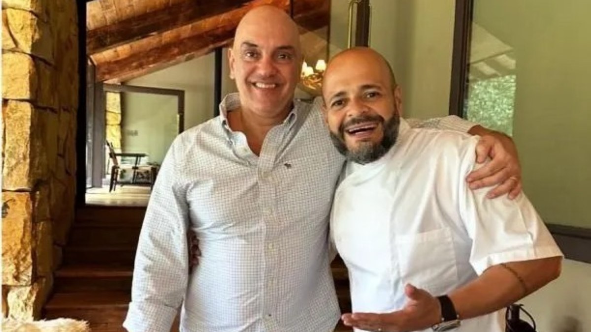 Ministro Alexandre de Moraes e o chef de cozinha José Maria Meira Ministro Alexandre de Moraes e o chef de cozinha José Maria Meira