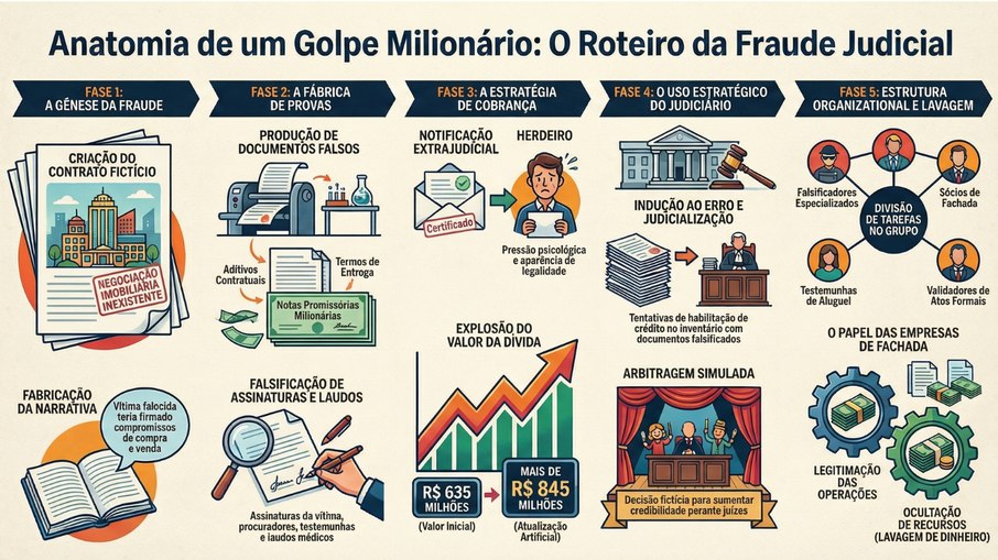 As investigações continuam para identificar outros envolvidos