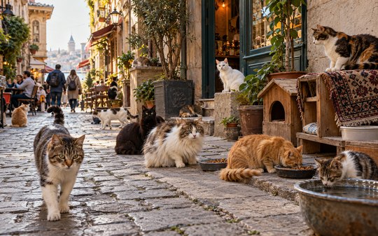 A cidade com mais de 160 mil gatos vivendo nas ruas