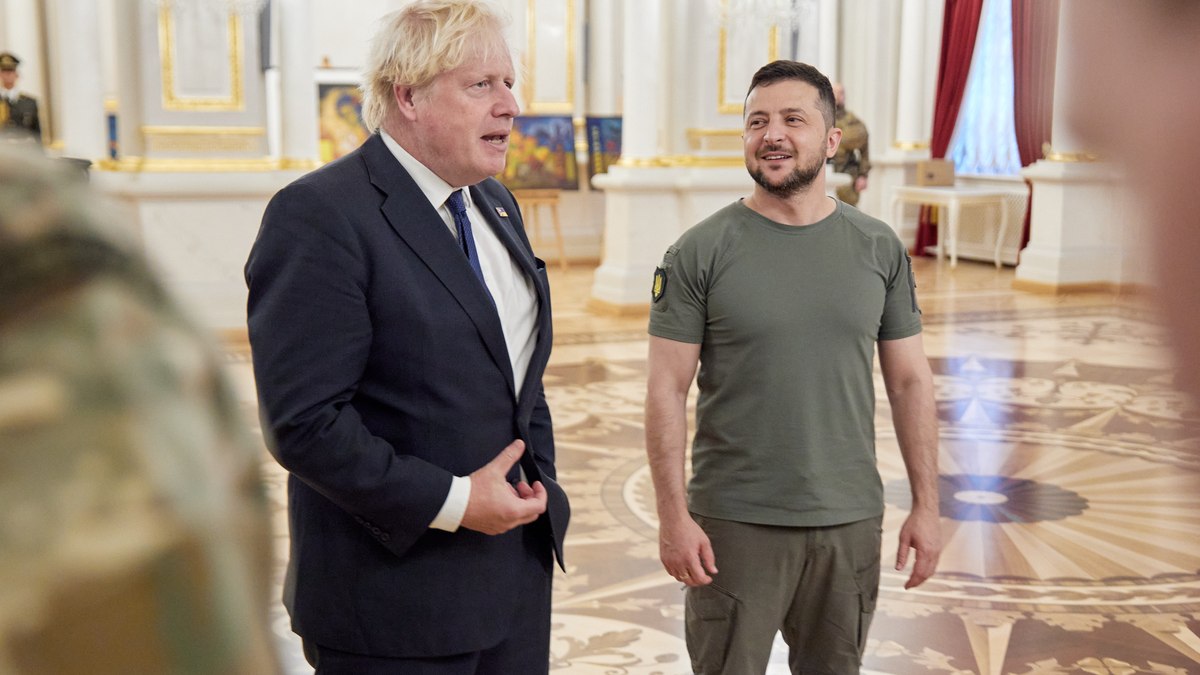 Boris Johnson e Zelensky na Ucrânia