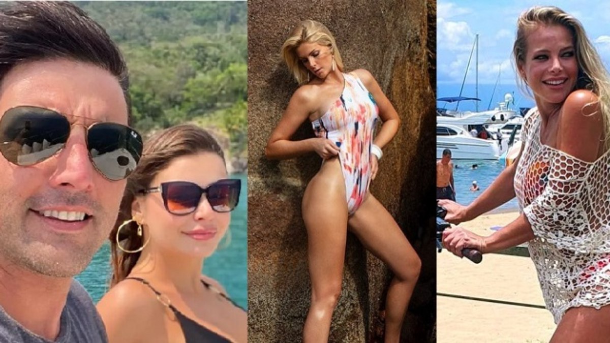 Bruno de Luca e Sthéfany Vidal, Ana Hickmann e Jackeline Petkovic em Ilha Bela