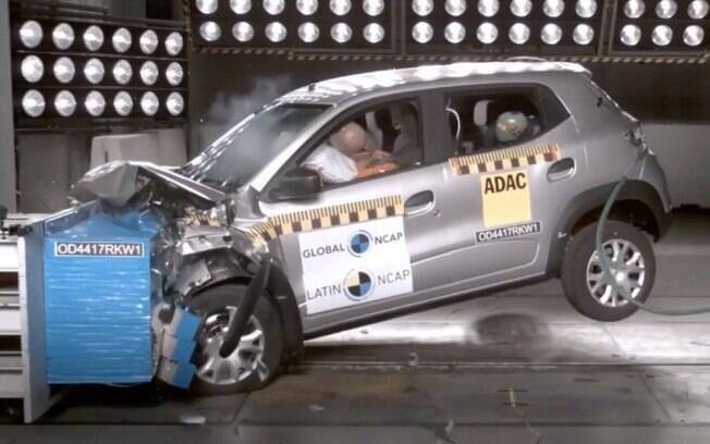 Renault Kwid:  os 140 kg de reforços estruturais do Kwid vendido no Mercosul acabaram ajudando nos testes de colisão 