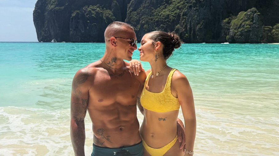 Mel Maia e o lutador Luan Medeiros