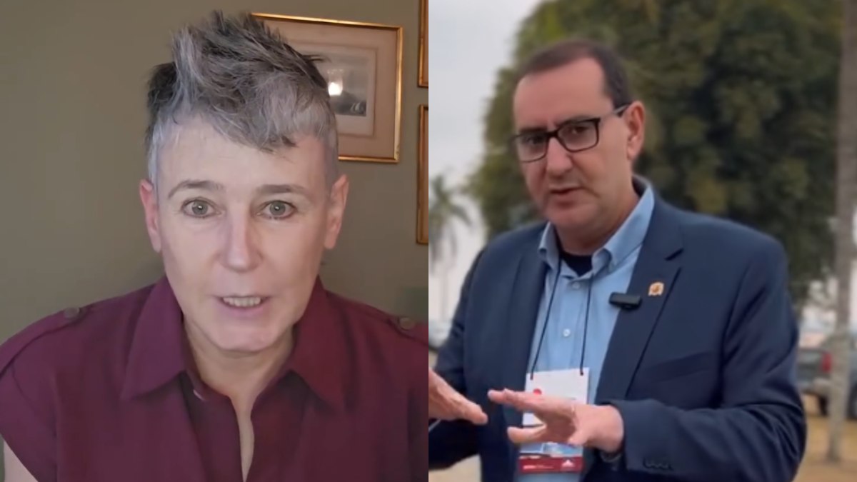 Jornalista, Milly Lacombe, e prefeito de São José dos Campos, Anderson Farias (PSD)