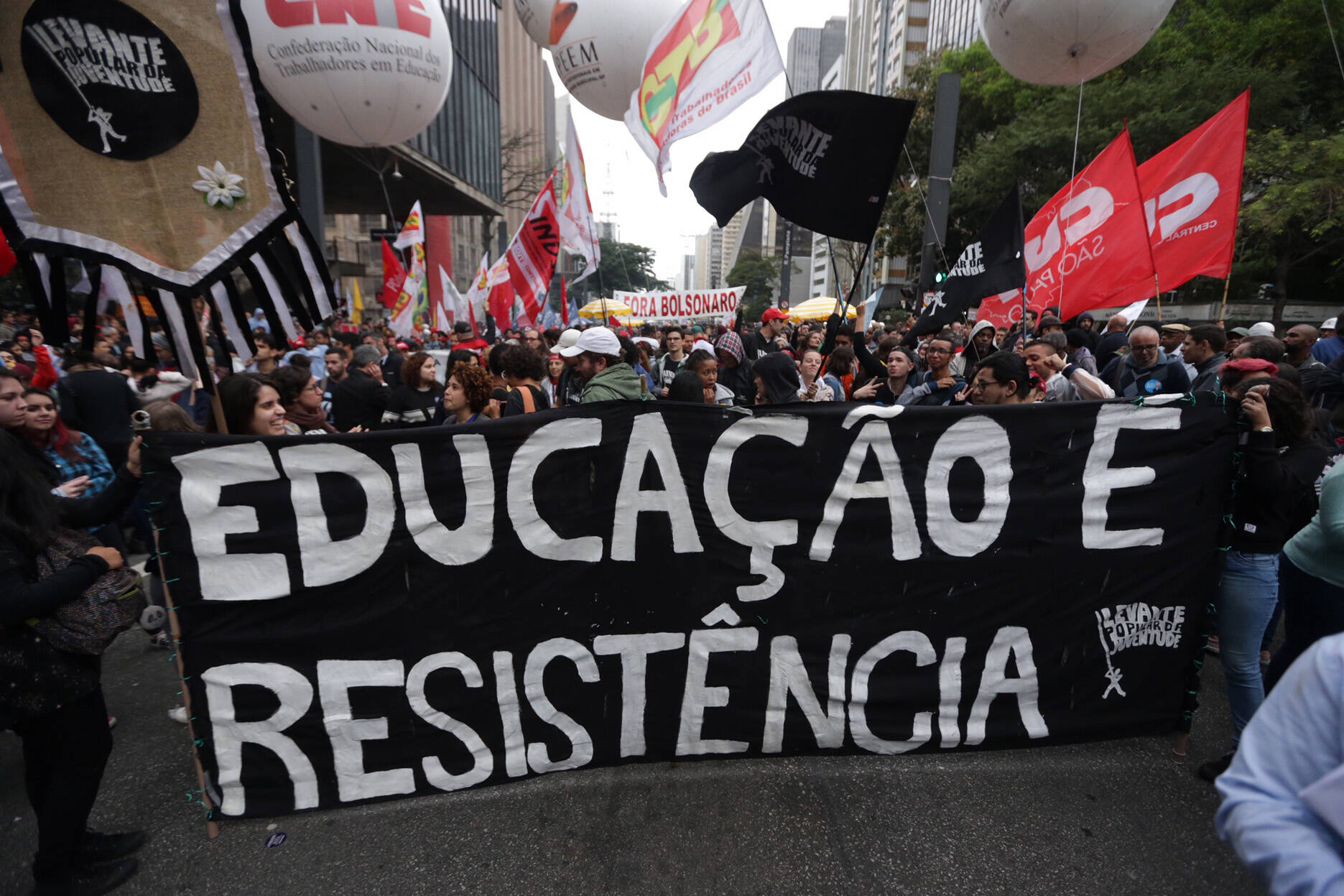 Manifestantes na avenida Paulista, em São Paulo. Foto: Paulo Pinto/Fotos Publicas - 13.8.19