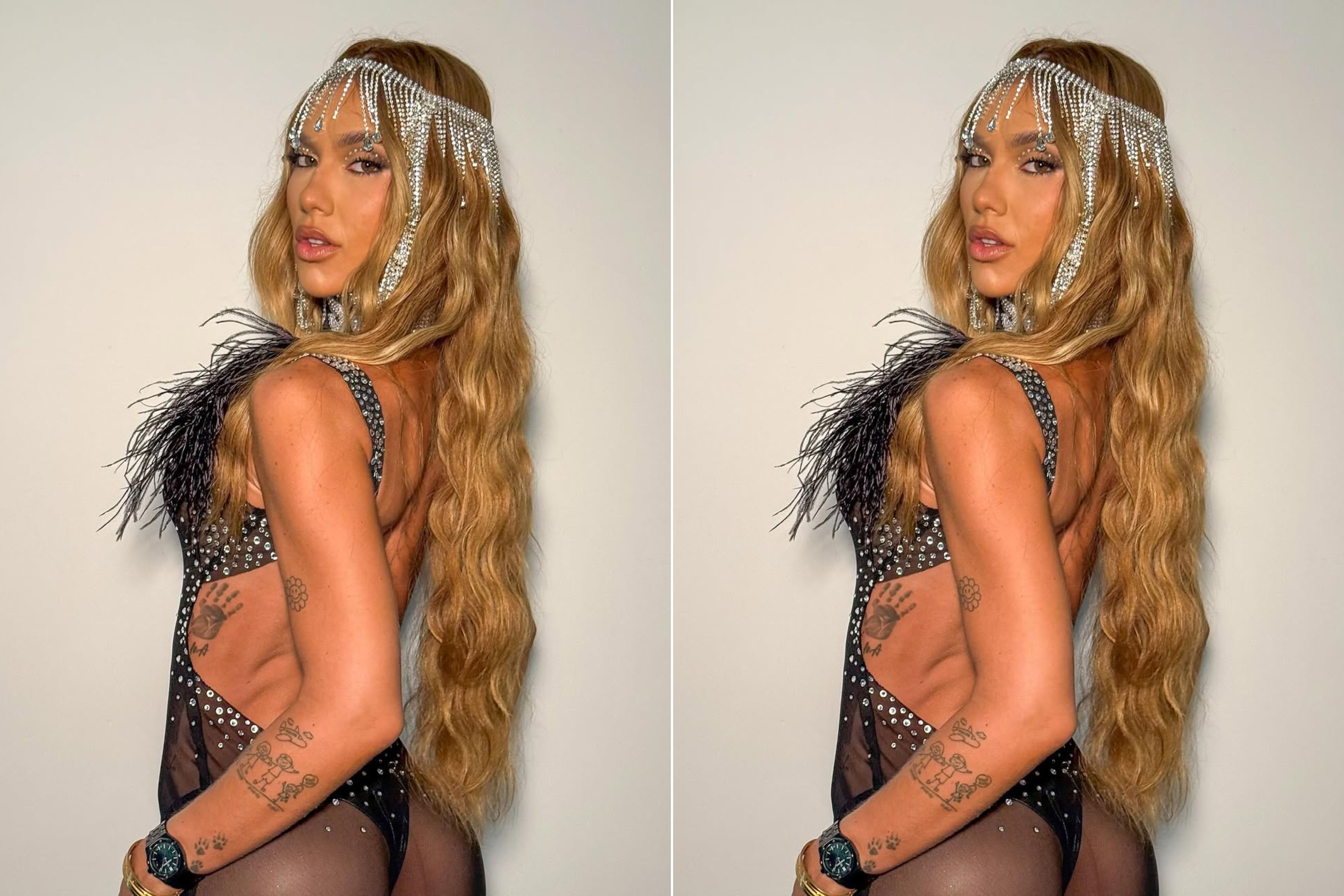 Virginia aposta em look transparente para Desfile das Campeãs do Rio de Janeiro. Foto: Instagram