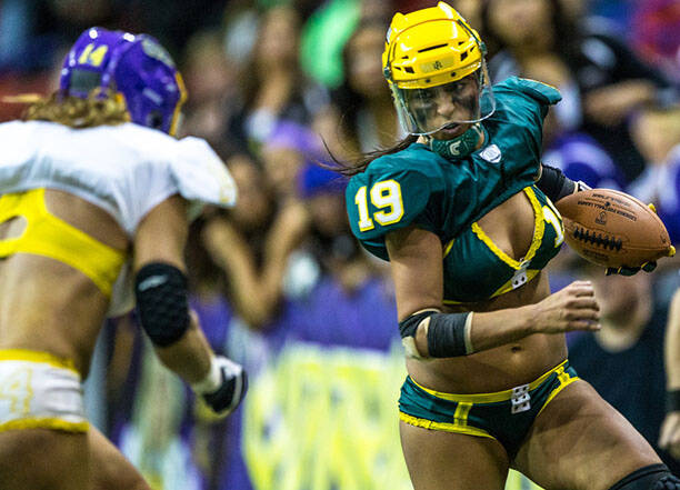 Legends Football League, o futebol americano onde as mulheres usam lingerie. Foto: Divulgação