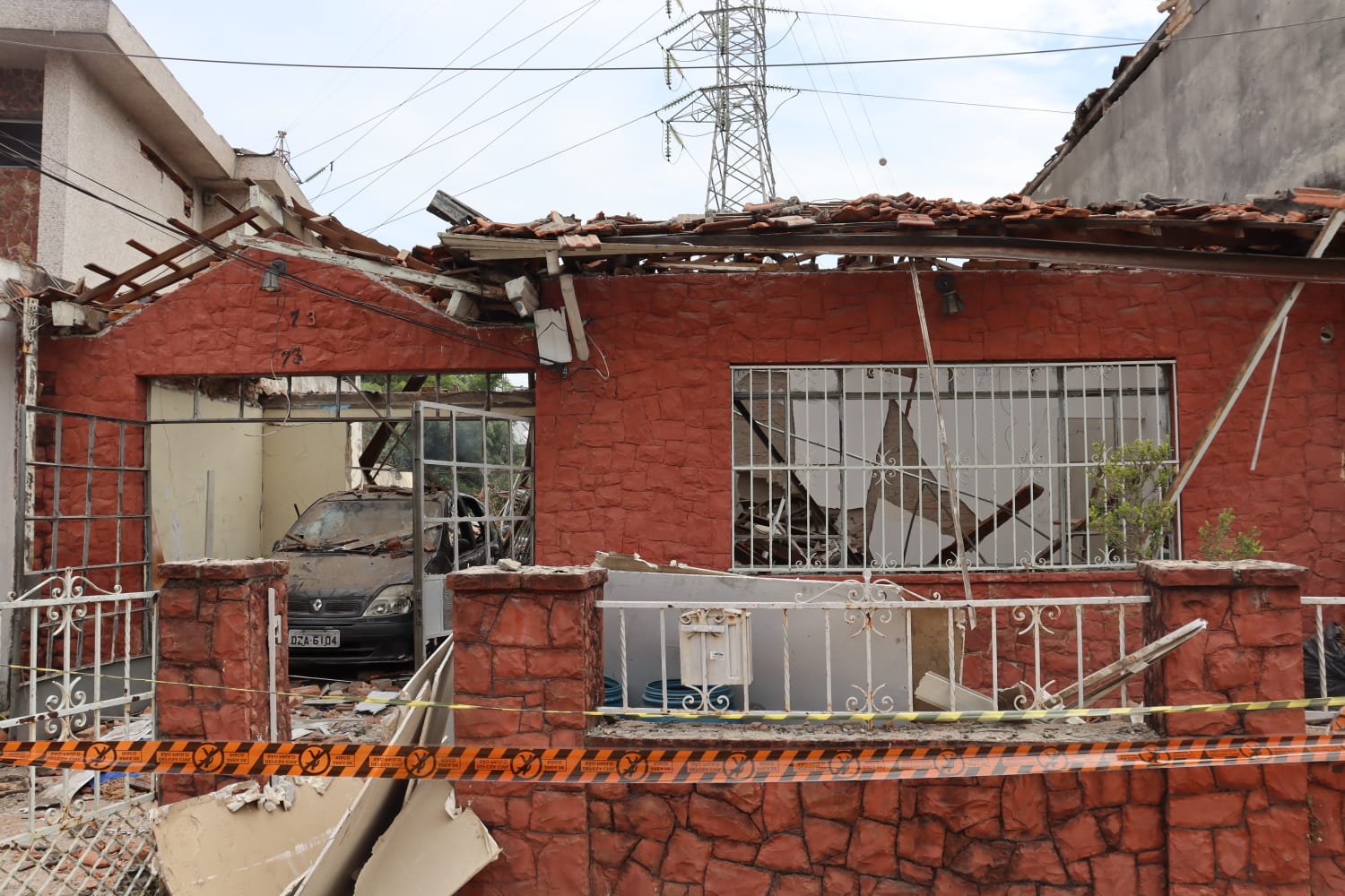 Residência que explodiu na Rua Francisco Bueno, no Taubaté, zona Leste de São Paulo. Foto: Foto: Gabriel Barros