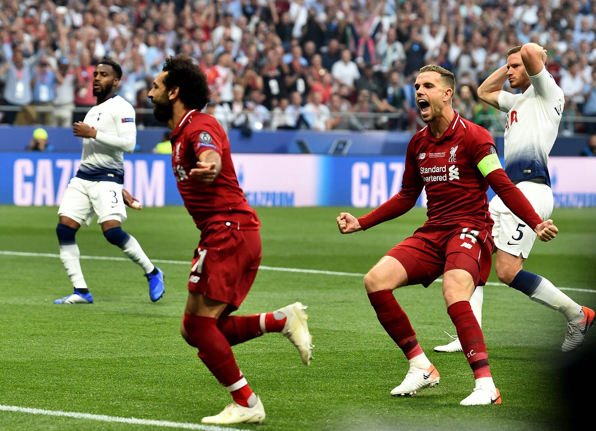 Salah fez o primeiro gol do Liverpool na final da Liga dos Campeões. Foto: Divulgação/LiverpoolFC