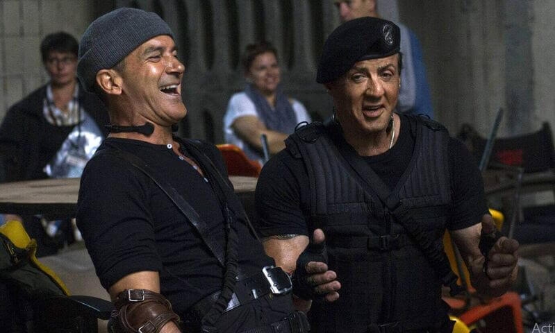 Em ‘Os Mercenários 3’ (2014), retomou a parceria com Sylvester Stallone. Reprodução: Flipar