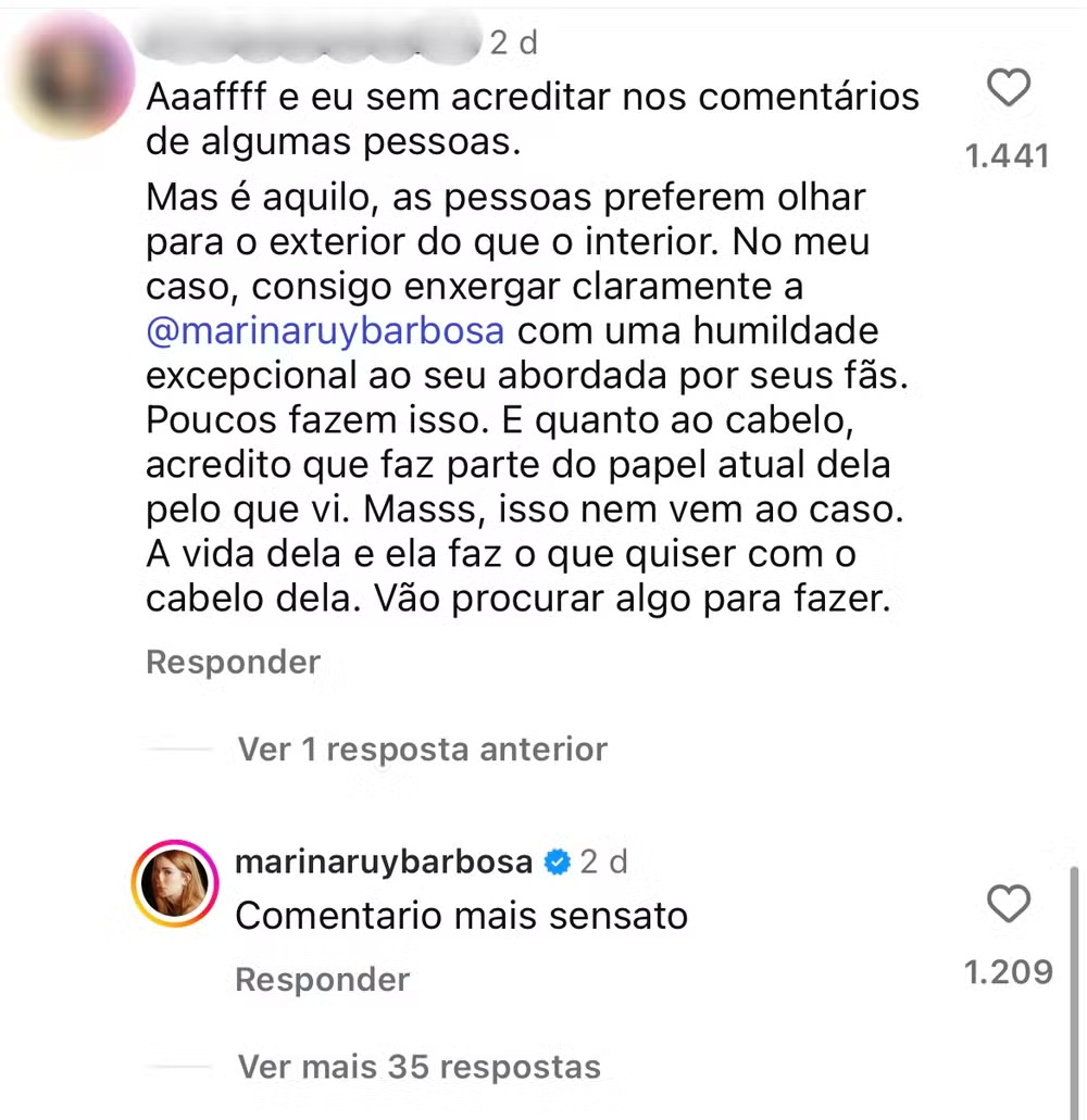Marina Ruy Barbosa rebate críticas sobre aparência em vídeo com fãs. Foto: Instagram