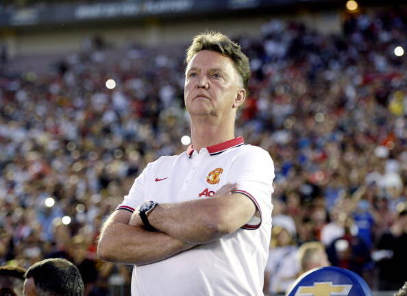 Van Gaal no Manchester United. Foto: Kevork Djansezian/Getty Images