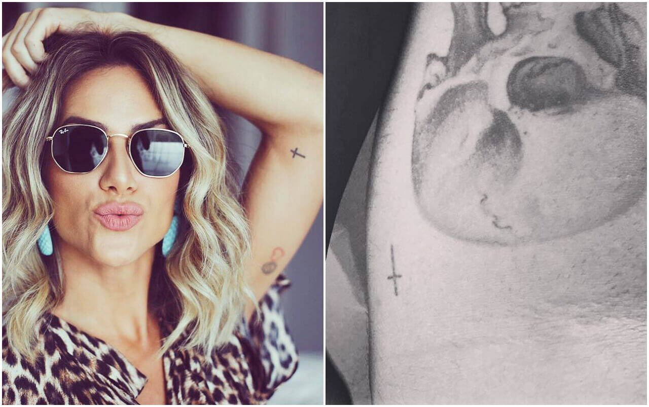 Giovanna Ewbank e Bruno Gagliasso têm várias tatuagens de casal, como essa cruz Reprodução/Instagram