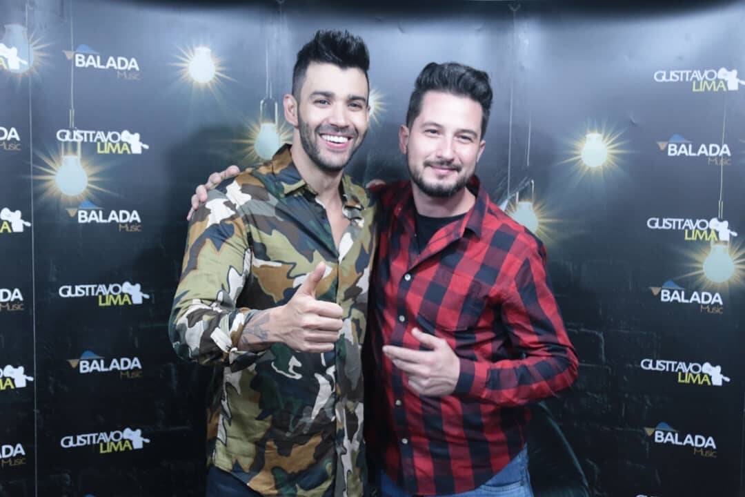 Cantor sertanejo Gláucio Lopes com celebridades como Sandy e Gusttavo Lima. Foto: Reprodução Instagram