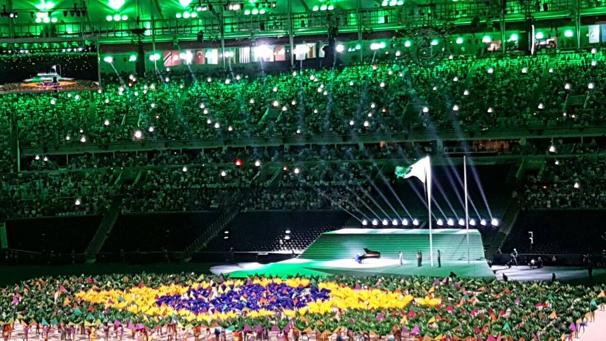 Cerimônia de abertura dos Jogos Paralímpicos. Foto: Reprodução/Twitter