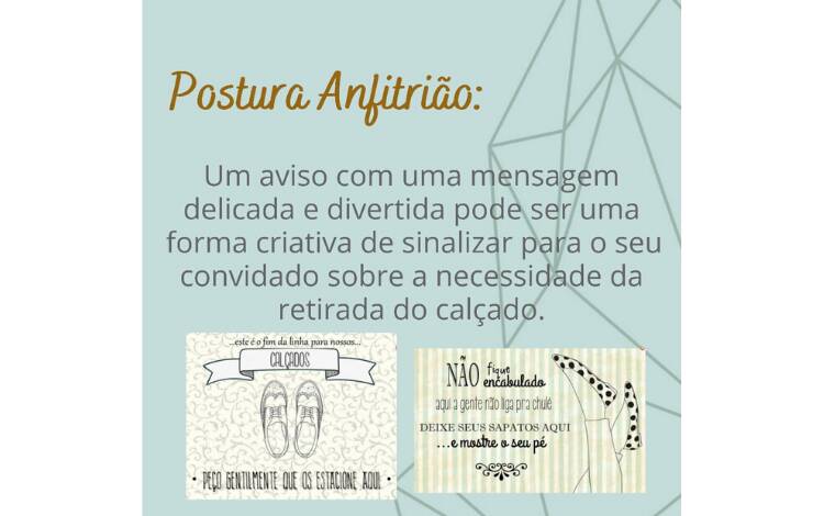 Projeto "Posturas pós-pandemia" tem como objetivo dar dicas de como receber em casa. Foto: Reprodução