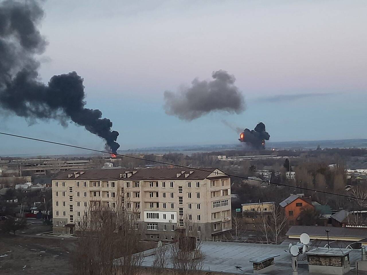 Ataque russo à Ucrânia. Foto: Reprodução/redes sociais