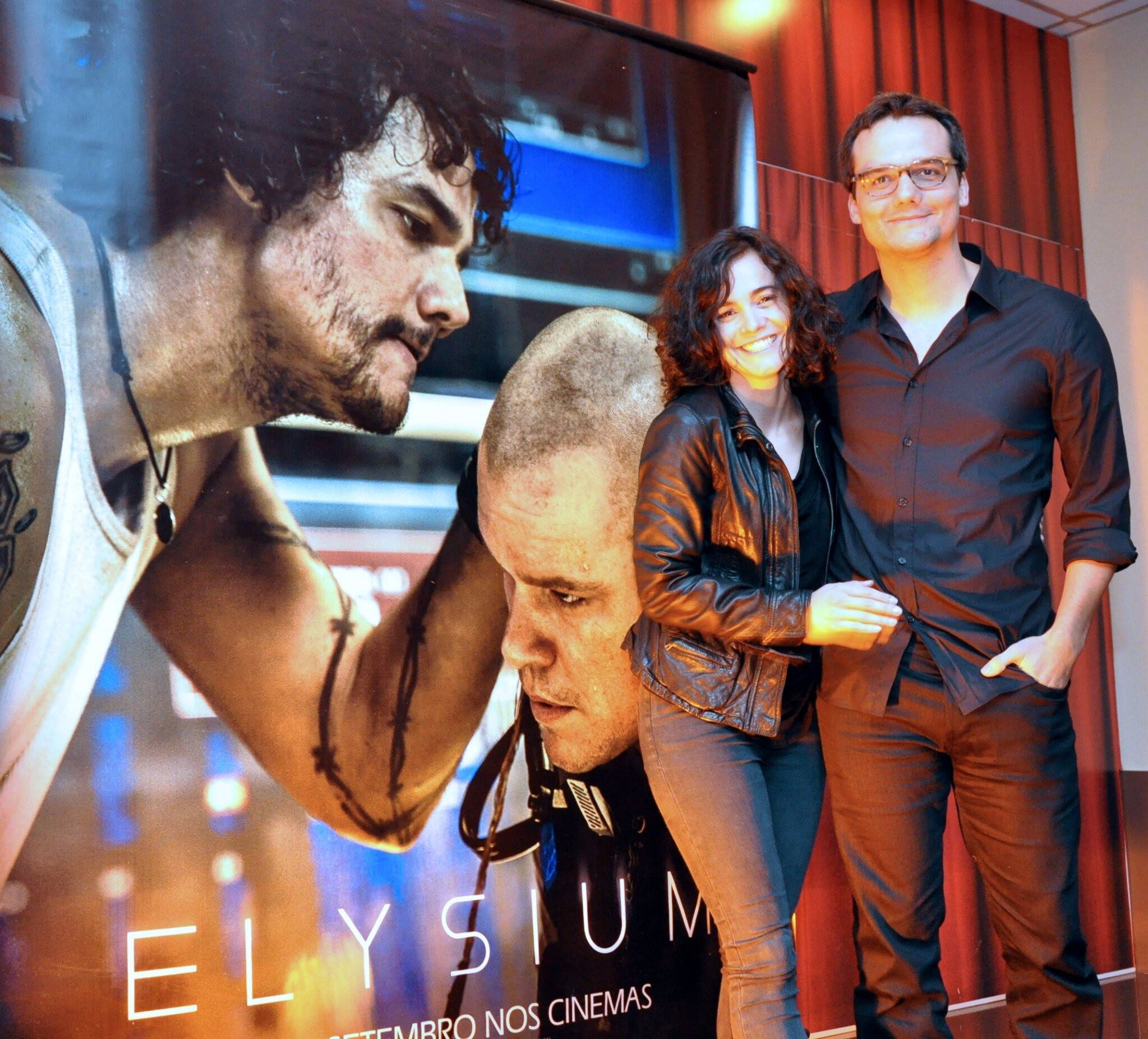 Alice Braga e Wagner Moura lançam 'Elysium' em SP. Foto: Divulgação