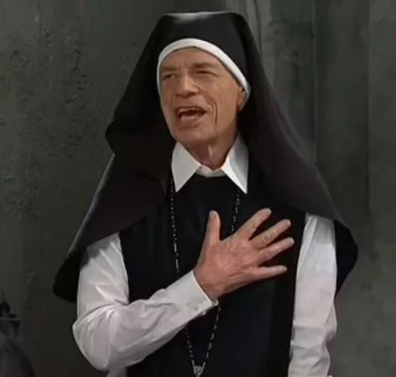 Ele interpretou um homem que se disfarça e se infiltra um convento para tentar fazer sexo com freiras verdadeiras. Jagger contracenou com o ator porto-riquenho Bad Bunny. 