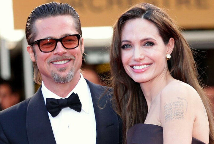 Por último, ela foi casada com o ator americano Brad Pitt, entre 2014 e 2019. Após a separação, eles passaram a disputar bens na justiça, com acusações mútuas.  Reprodução: Flipar