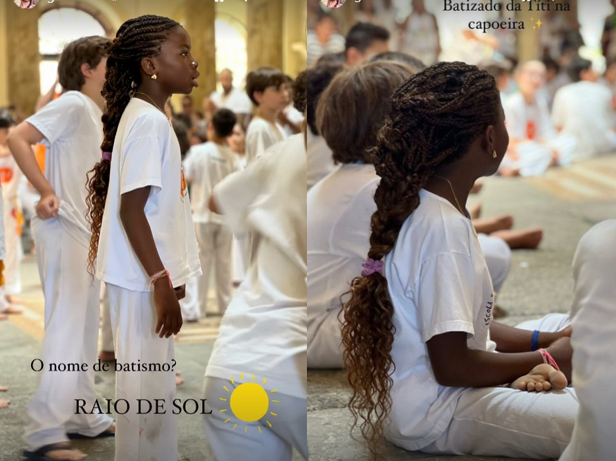 Titi foi batizada na capoeira. Foto: Reprodução/Instagram