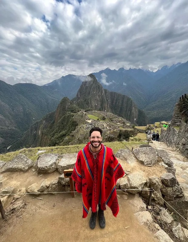 Rainer Cadete em Macchu Picchu, no Peru