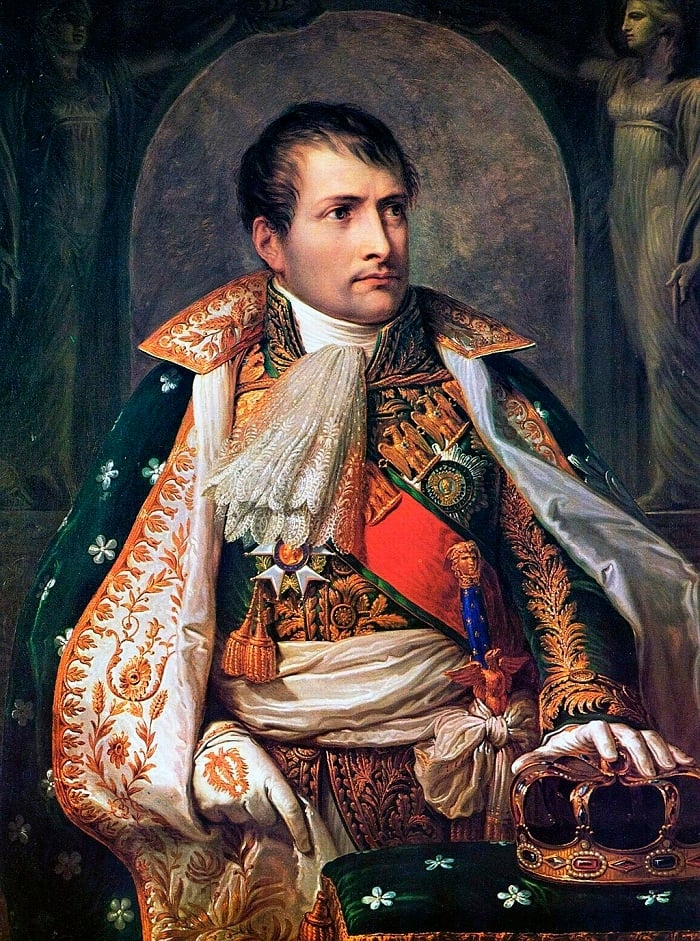 Napoleão Bonaparte (1769 - 1821) - O líder militar francês tinha como prato favorito frango à Marengo, uma espécie de refogado com azeite, tomates, bacon, cogumelos, e, como acompanhamento, lagostins e ovos fritos. Reprodução: Flipar