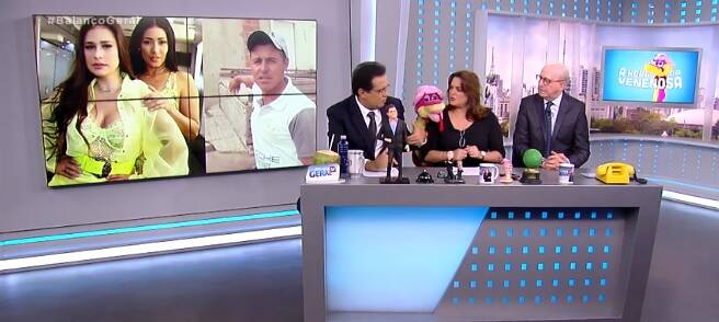 Simone e Simaria e seu suposto irmão. Foto: Reprodução / Record TV