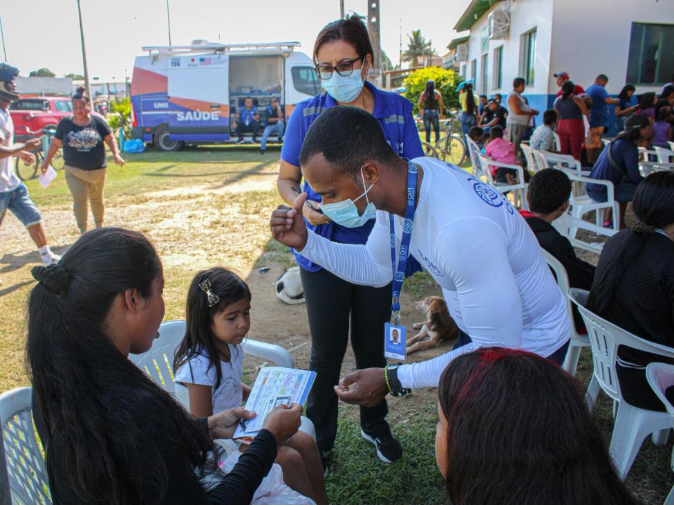 OIM realiza caravana de atendimentos em Roraima: A OIM promoveu, desde setembro, uma caravana de atendimentos a refugiados e migrantes venezuelanos em municípios do interior de Roraima, com mais de 1,4 mil atendimentos em áreas como documentação, saúde e proteção. Foto: Divulgação