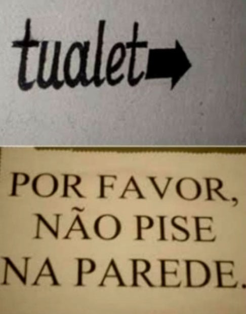 Mensagens divertidas como essa fazem rir e se espalham pelo país. Muitos comerciantes ou donos de terrenos/casas colocam avisos  que provocam boas gargalhadas.  Reprodução: Flipar