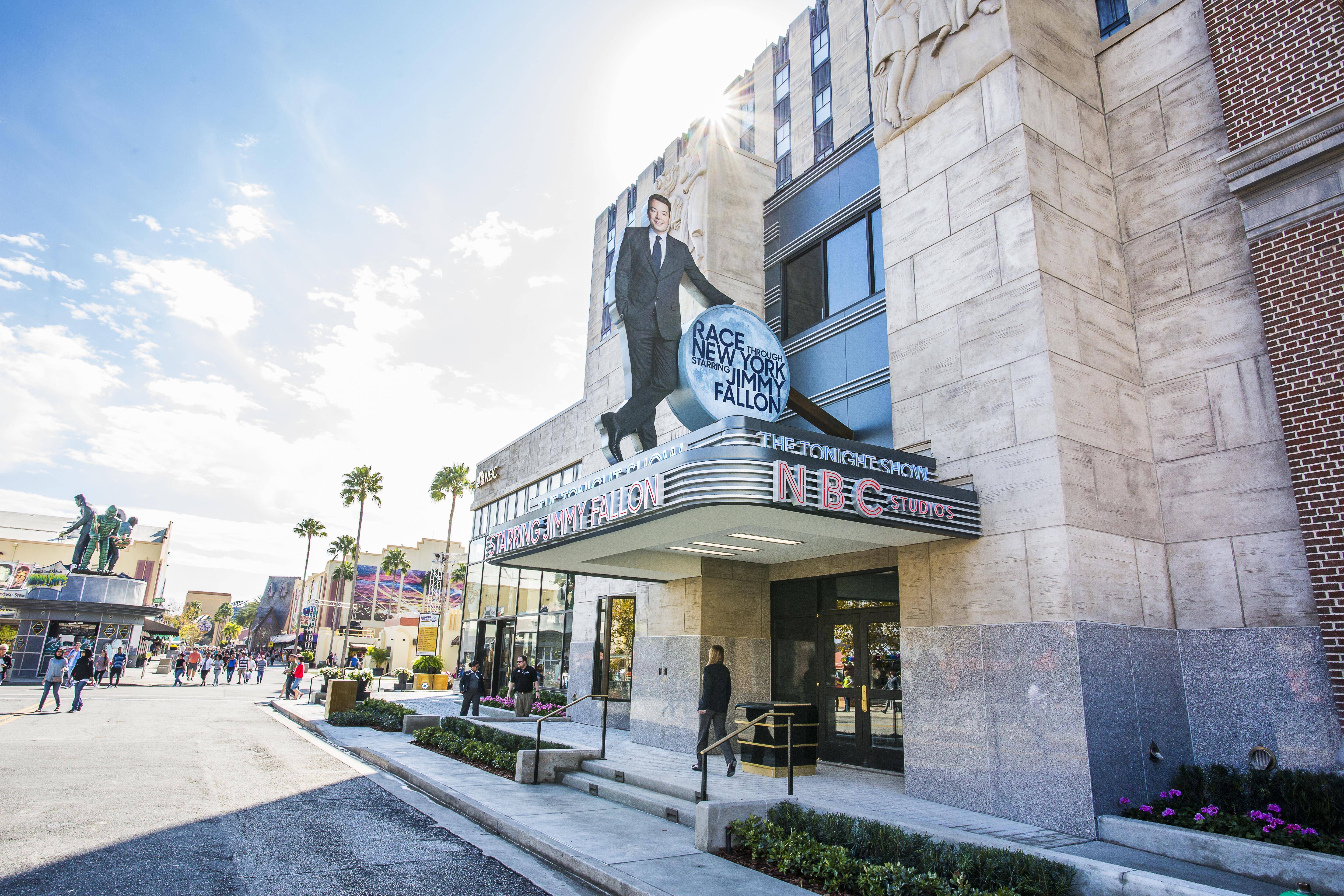 Imagens da atração Race Through New York Starring Jimmy Fallon, inaugurada neste mês no Universal Studios, em Orlando. Foto: Divulgação/Universal Orlando