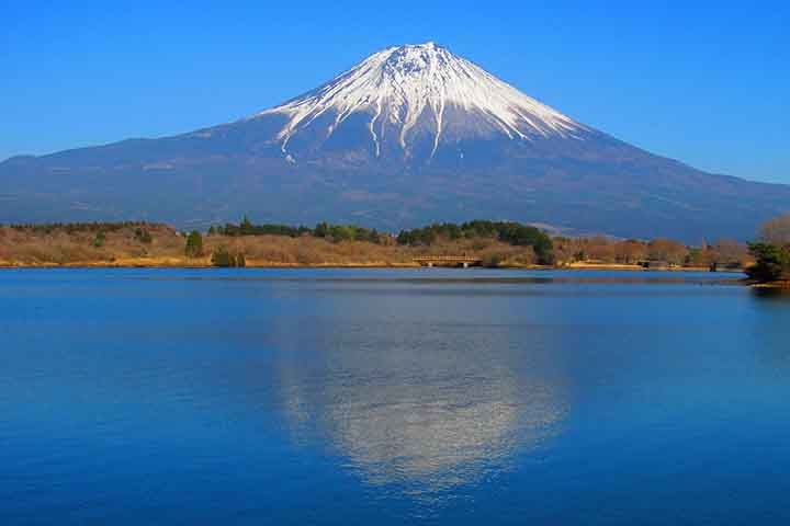 A temperatura média mensal no alto do Fuji-san varia entre os -18 e os 8 °C para uma pressão atmosférica entre os 630 e os 650 mbar. Reprodução: Flipar