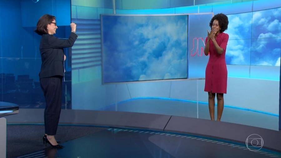 Maju se despede do "Jornal Nacional". Foto: Divulgação / TV Globo