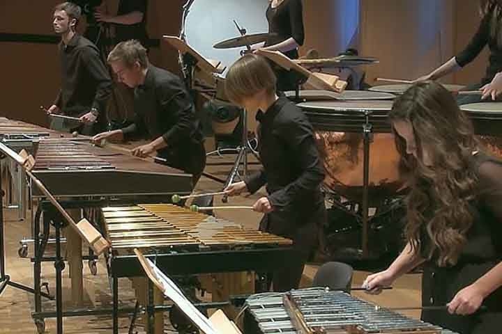 Xilofone: Teclas de madeira tocadas com baquetas, produzindo som seco e percussivo. Originado na África e popularizado na Europa no século XIX. Executa melodias ágeis com timbre característico.
 Reprodução: Flipar