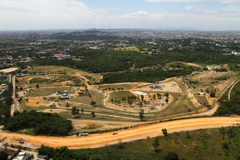 Obras do Centro Nacional de Hipismo, no Complexo de Deodoro, em março de 2015. Foto: Divulgação/Rio 2016