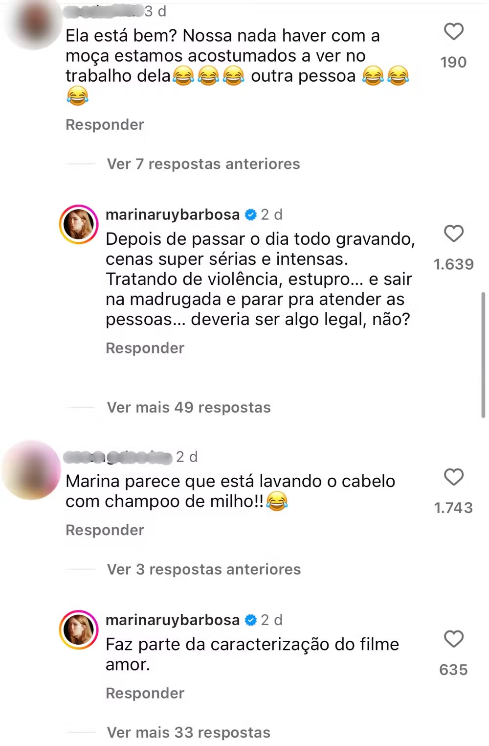 Marina Ruy Barbosa rebate críticas sobre aparência em vídeo com fãs. Foto: Instagram