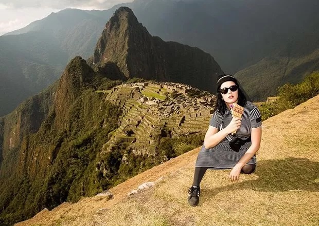 Katy Perry em Macchu Picchu, no Peru. Foto: Reprodução/Instagram